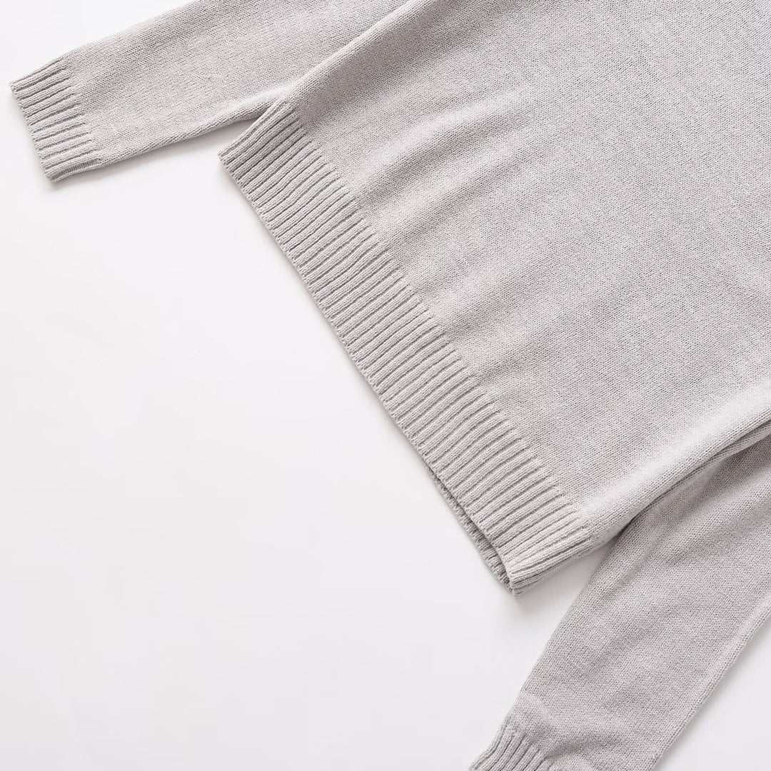 Damen Gemütlicher Feinstrickpullover mit Rundhalsausschnitt und zeitlosen Details Drune
