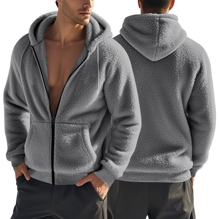 Herren Fleecejacke mit Kapuze und weichem Innensof Drune