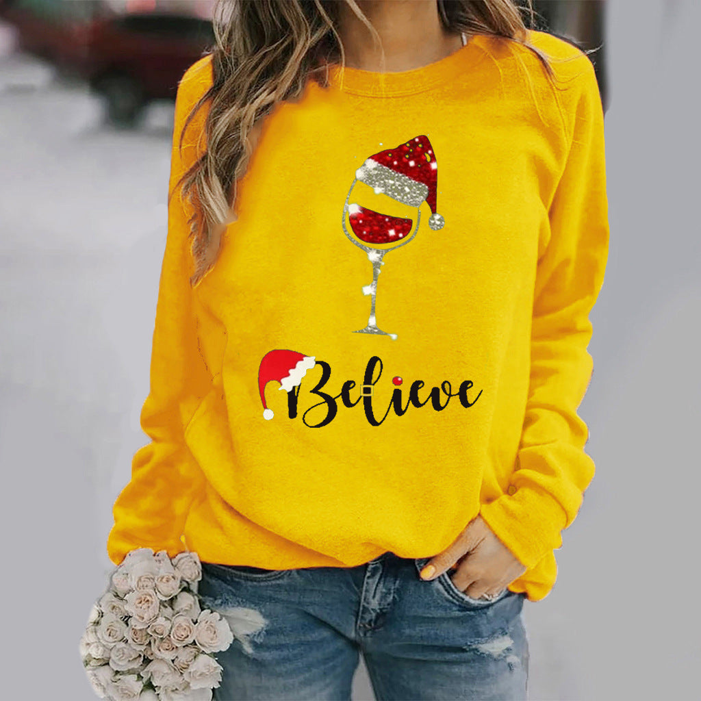 Drune | Sweatshirt - Lockere Passform - Baumwollmischung - Rundhalsausschnitt - Festlicher Grafikdruck