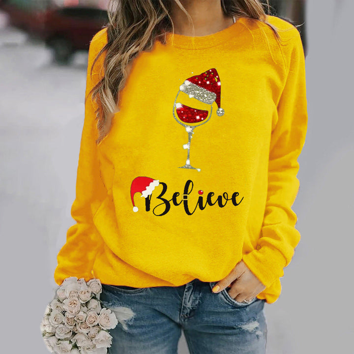 Drune | Sweatshirt - Lockere Passform - Baumwollmischung - Rundhalsausschnitt - Festlicher Grafikdruck