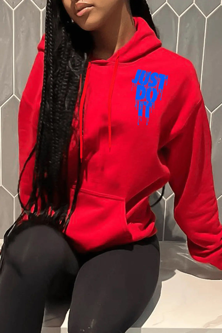 Damen Hoodie mit kreativen Grafiken und lässigem Schnitt Drune