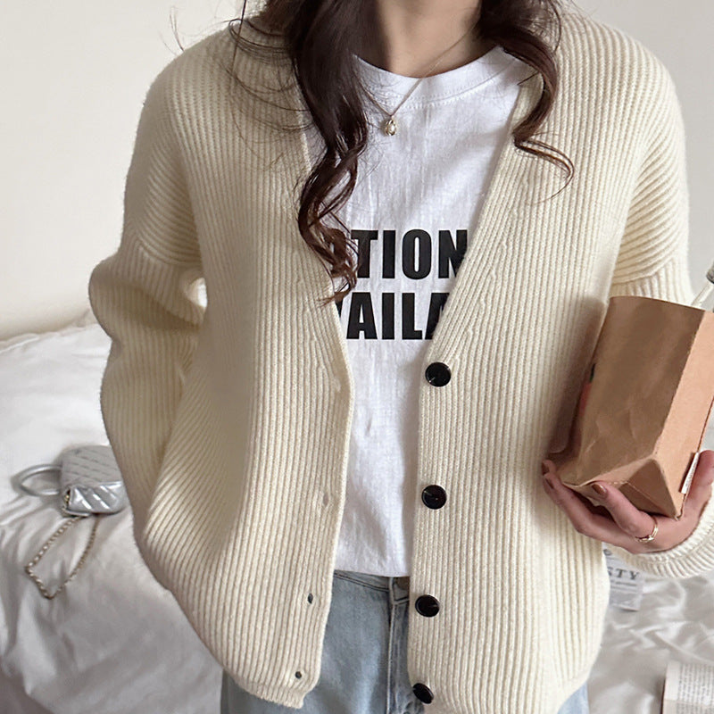 Damen Strickjacke im lässigen Oversized-Stil mit strukturiertem Rippdesign Drune