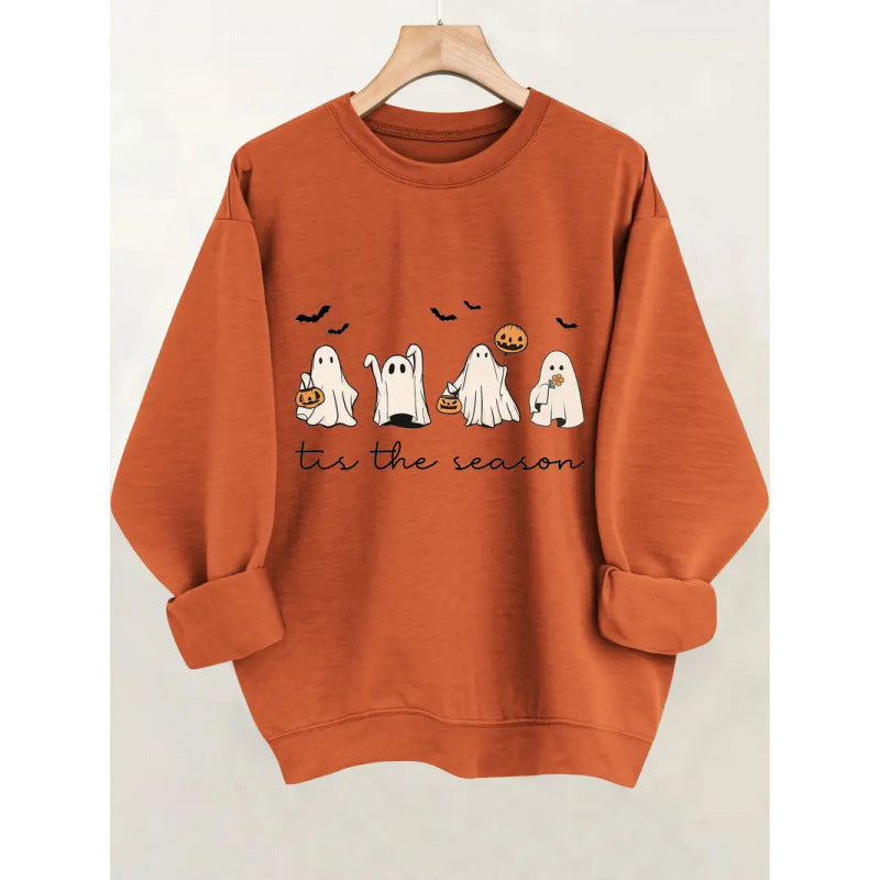 Damen Sweatshirt mit verspielt gruseligem Motiv Drune