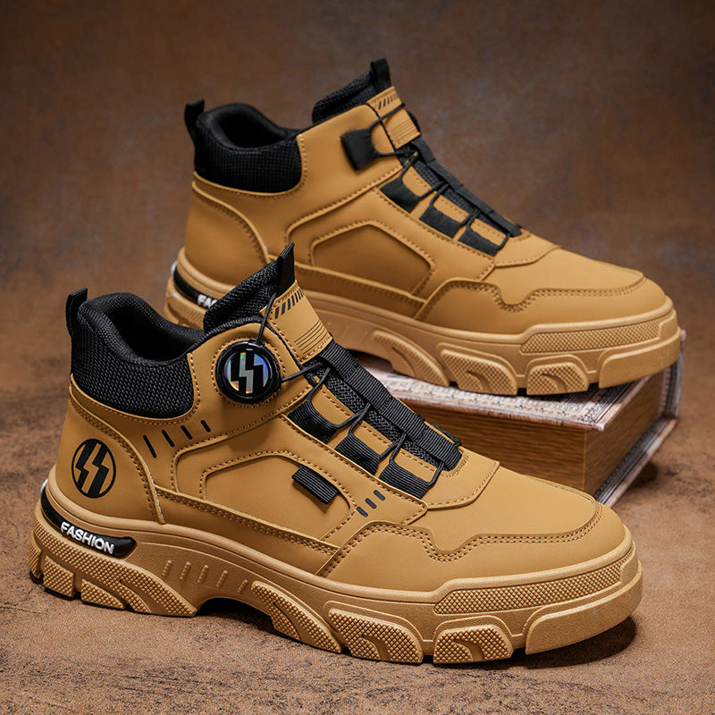 Damen Sportliche High-Top Sneakers mit elastischem Schnellverschluss und rutschfester Sohle Drune