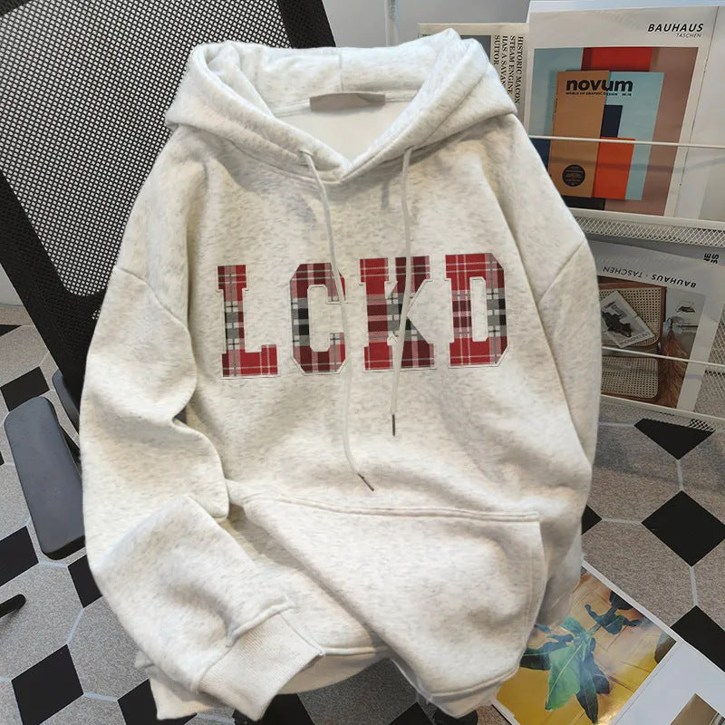 Damen Kapuzenpullover mit trendigem Schriftzug Drune