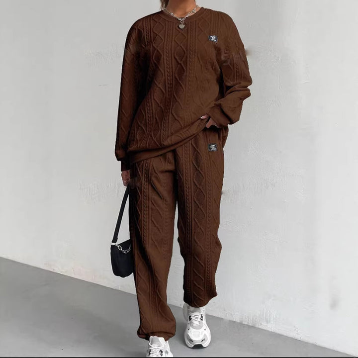 Damen Strickanzug mit strukturiertem Design und bequemer Passform Drune
