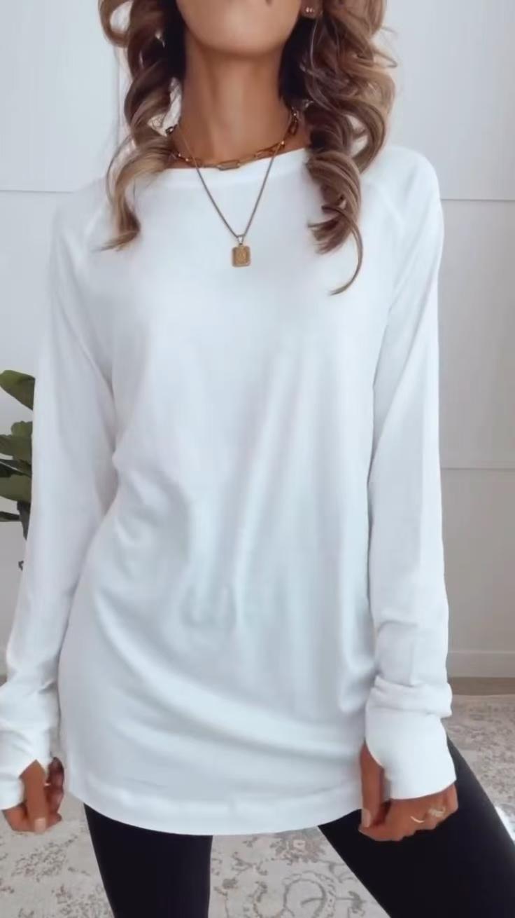 Damen Langarmshirt aus atmungsaktiver Baumwolle Drune