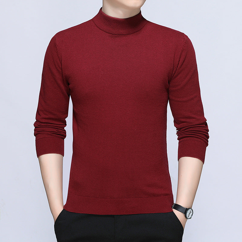 Herren stilvoller Rollkragenpullover aus weichem Baumwollmix Drune