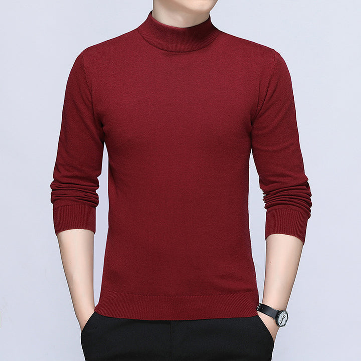 Herren stilvoller Rollkragenpullover aus weichem Baumwollmix Drune