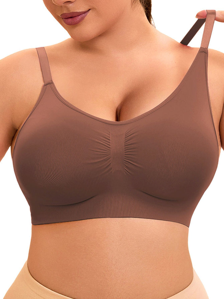 Damen sportlicher Bralette-BH mit nahtloser Passform und elastischem Unterband Drune