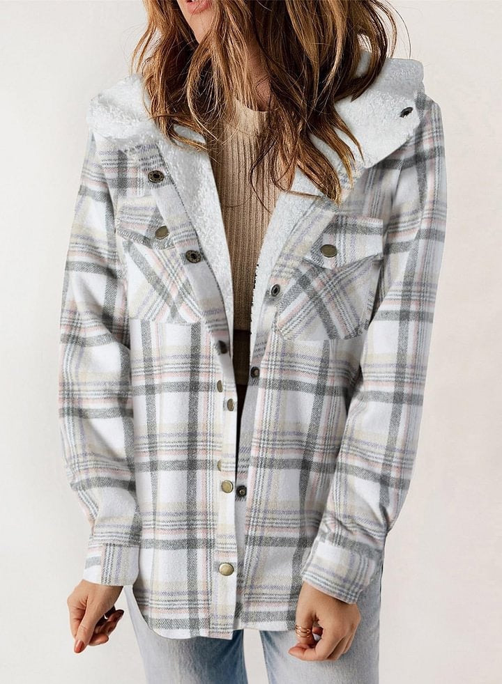 Damen Flanelljacke mit Fleecefutter Drune