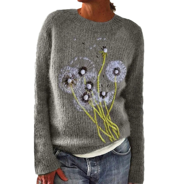 Damen kuscheliger Pullover mit festlichem Motiv Drune