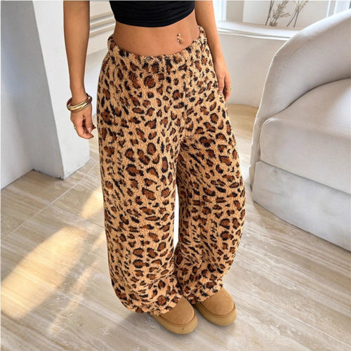 Damen lässige Leoprint-Hosen Drune