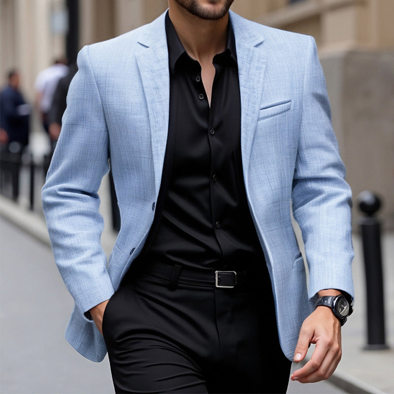 Herren eleganter strukturierten Blazer Drune