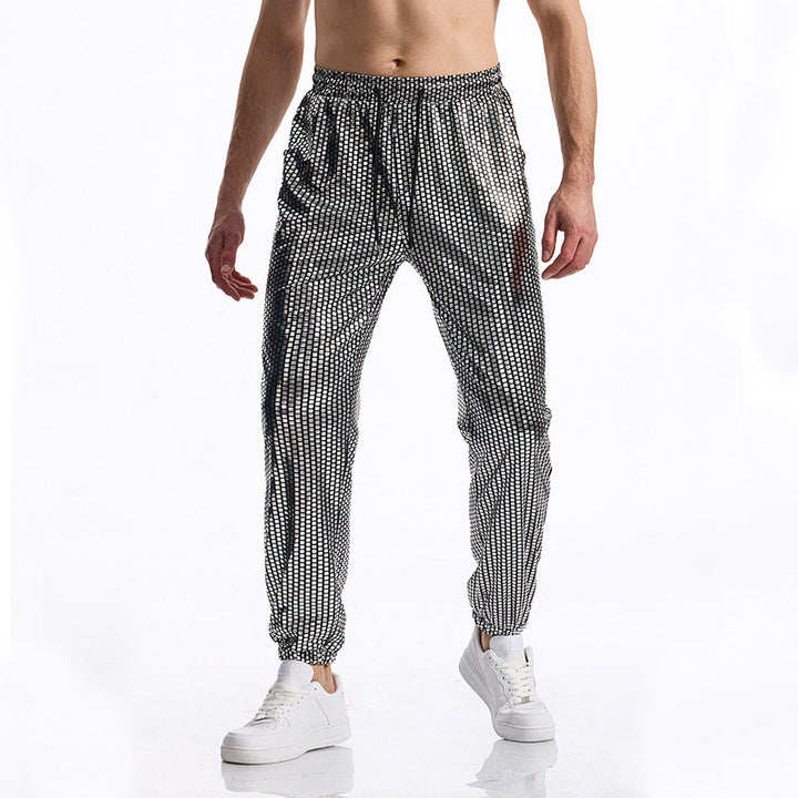 Herren atmungsaktive Jogginghose mit modernem Punktedesign Drune