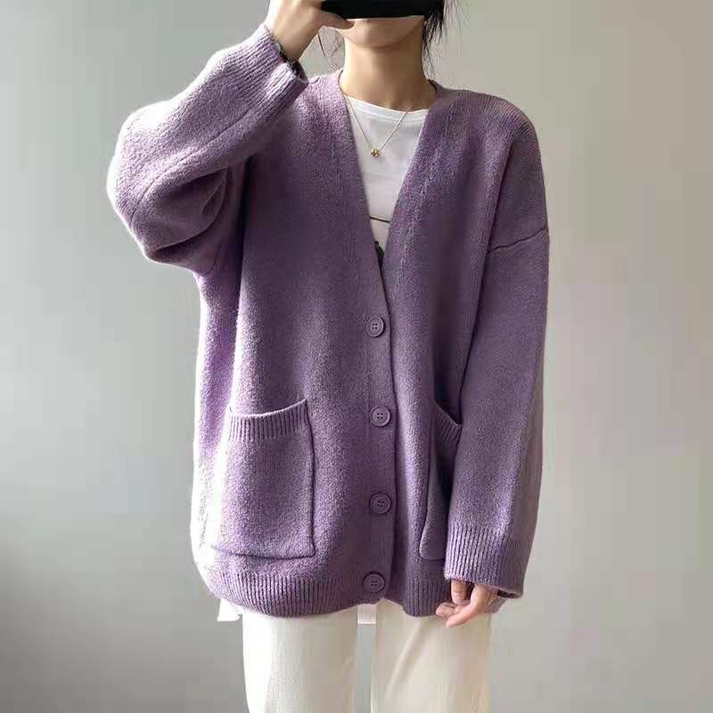 Damen Strickjacke mit V-Ausschnitt und praktischen Taschen Drune 1771687738