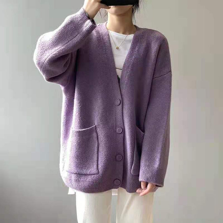 Damen Strickjacke mit V-Ausschnitt und praktischen Taschen Drune 1771687738