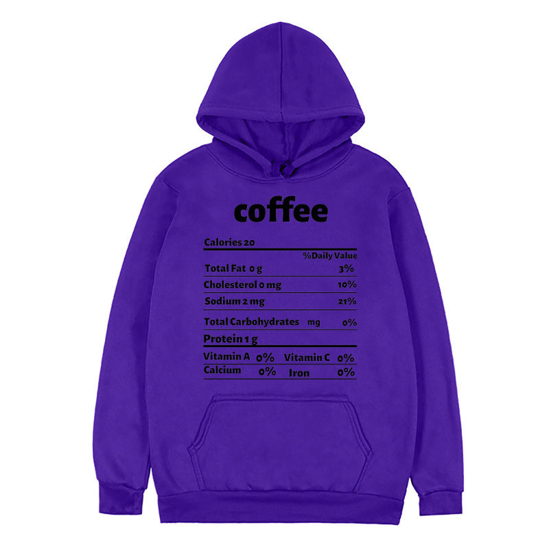 Damen Kapuzenpullover mit kreativem Nährwertdesign Drune