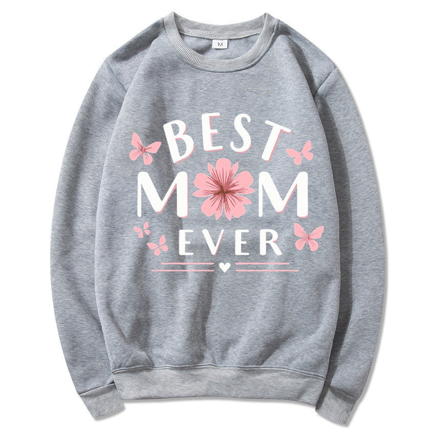 Damen Sweatshirt mit verspieltem Lieblingsspruch und floralem Design Drune