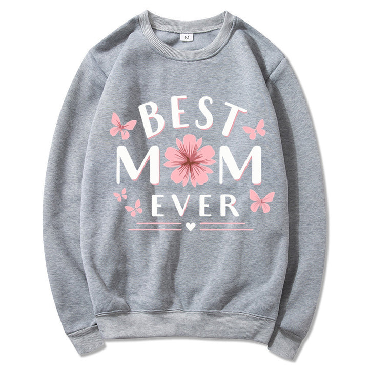 Damen Sweatshirt mit verspieltem Lieblingsspruch und floralem Design Drune