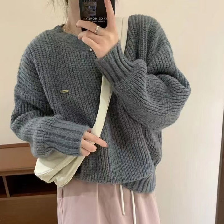 Damen Grober Strickpullover mit lässigem Schnitt Drune