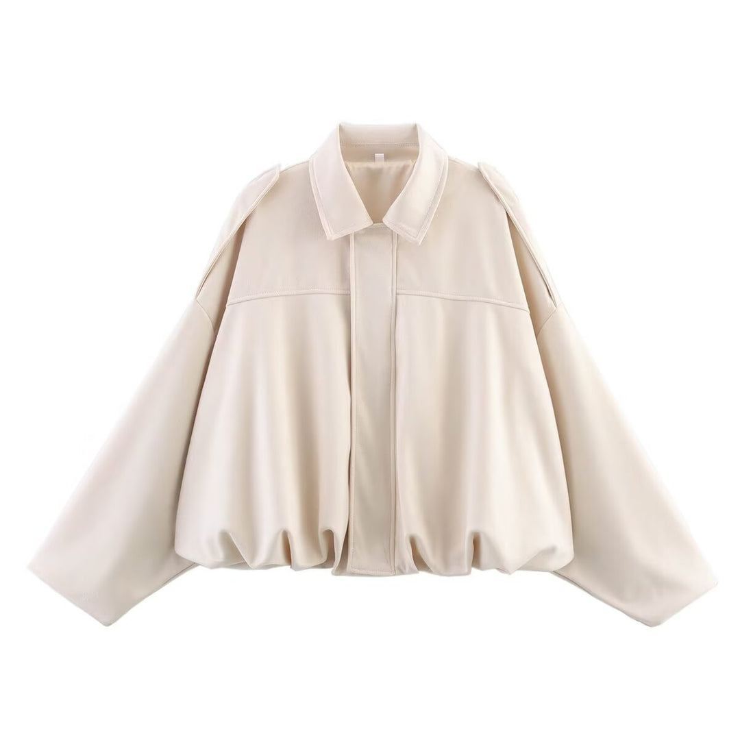 Damen elegante Oversized-Jacke im modernen Look mit raffiniertem Schnitt Drune