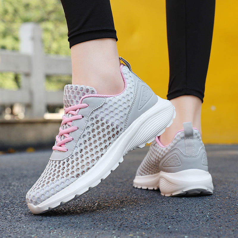 Damen nan leichte dreidimensionale Mesh-Walking-Sneaker mit viskoelastischem Fußbett und haftstarker Profilsohle Drune