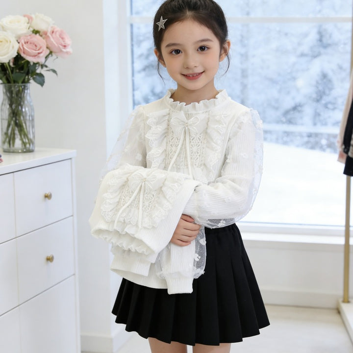 Mädchen Festliche Bluse Drune