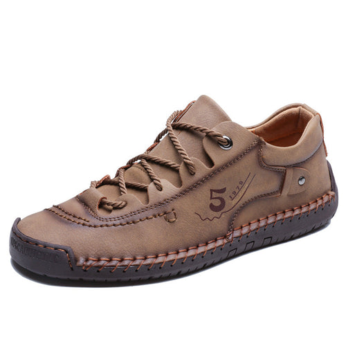 Damen bequeme Freizeitschuhe aus hochwertigem Leder mit rutschfester Sohle Drune