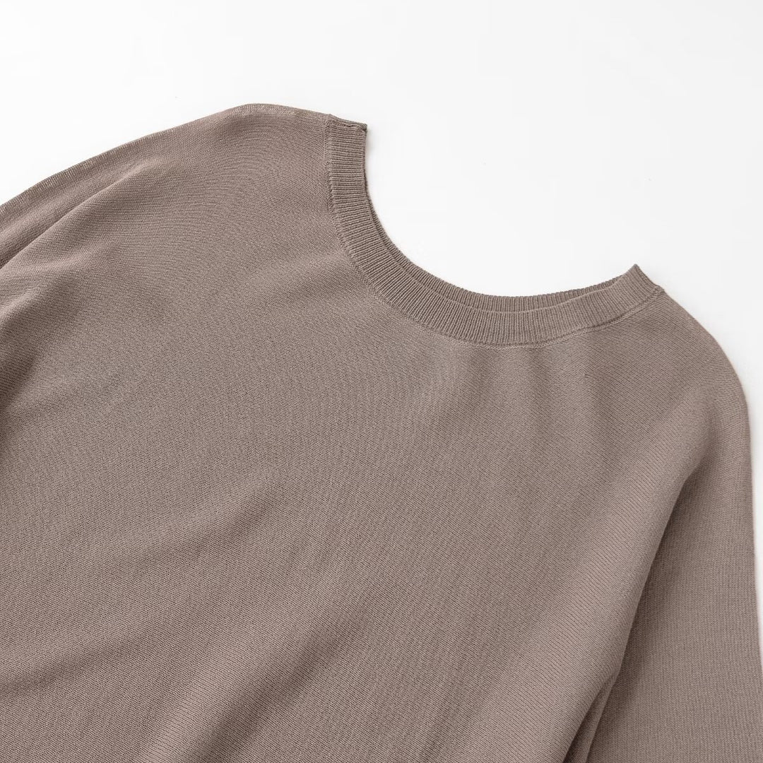 Damen luftiges Kleid mit weitem Schnitt und eleganten Puffärmeln Drune