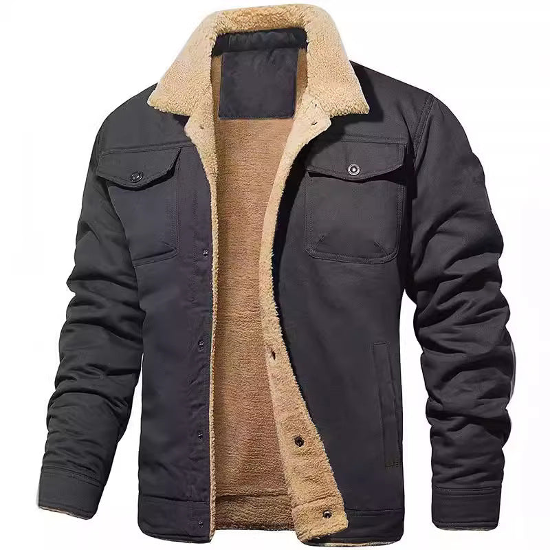 Herren gefütterte Arbeitsjacke mit hochflorigem Futter Drune