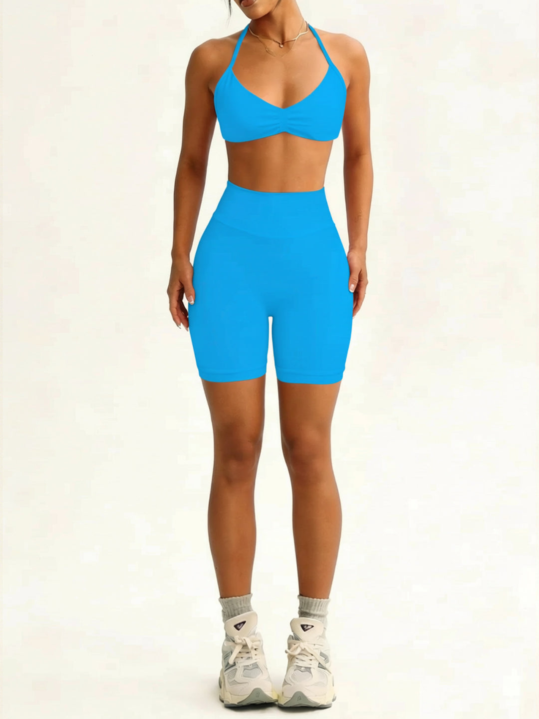 Damen Sportliches Bikini-Set mit hochelastischem Material und verstellbaren Trägern Drune