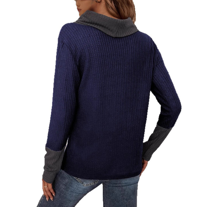 Damen Pullover mit modischem Kragen Drune