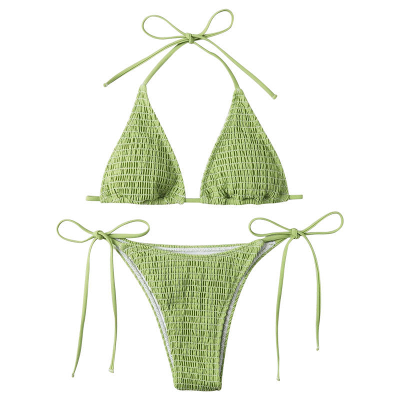 Damen Triangel-Bikini-Set mit schmalem Bund und verstellbaren Trägern Drune