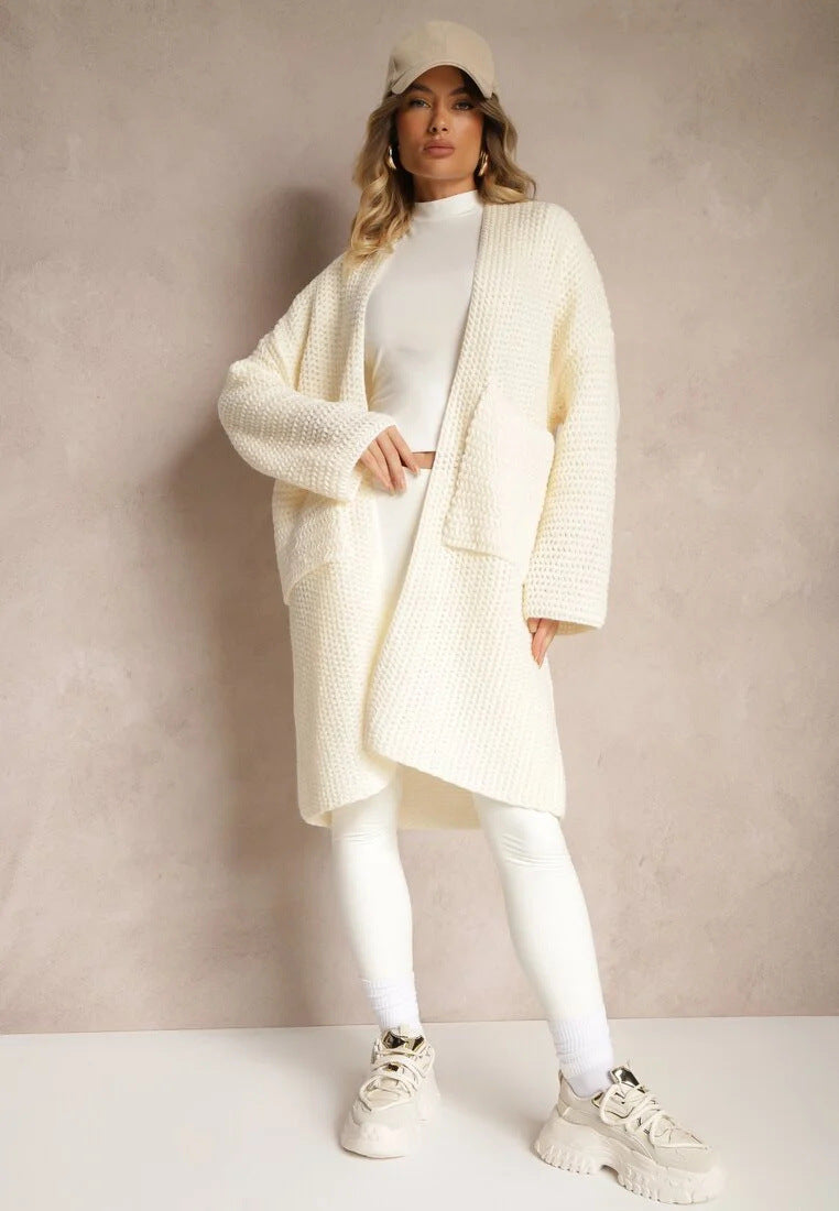 Damen Grobstrickjacke mit lässigem Schnitt und praktischen Taschen Drune