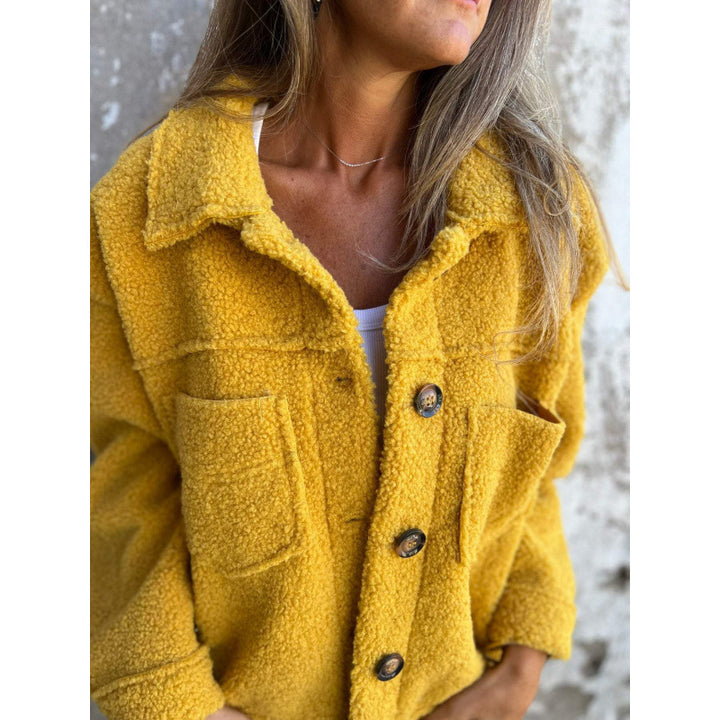 Damen Flauschige Teddyjacke mit praktischen Taschen Drune