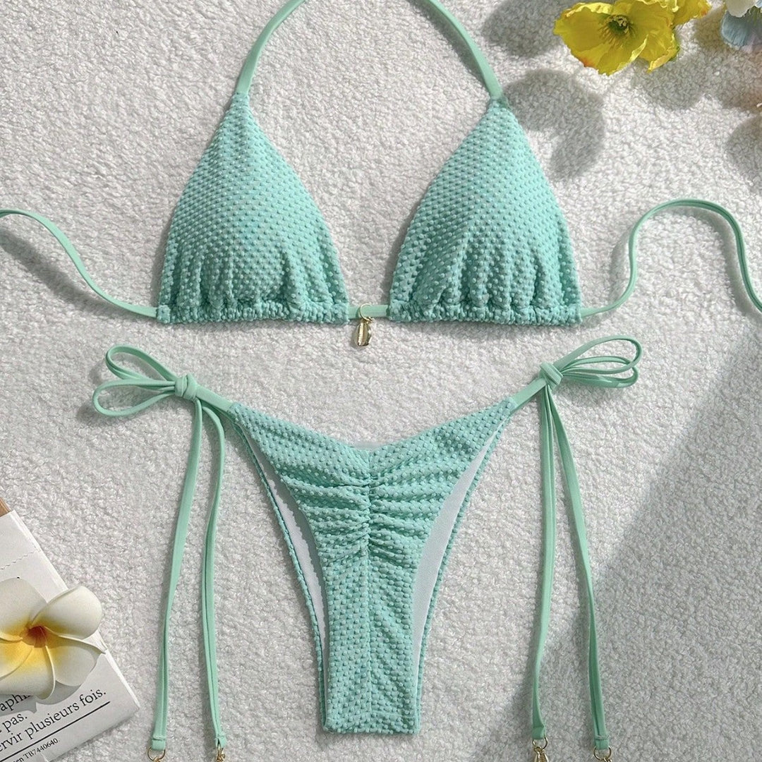 Damen Bikini mit strukturierter Oberfläche Drune