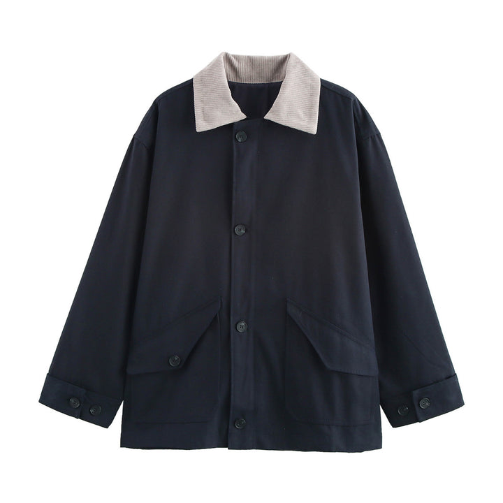 Damen Übergangsjacke mit praktischen Pattentaschen und Cord-Kragen Drune