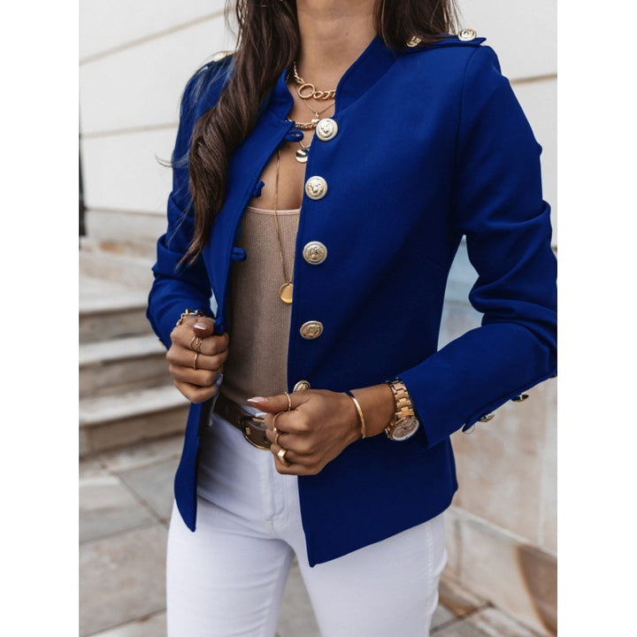Damen modischer Blazer mit knopfverzierten Details Drune