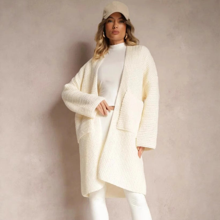 Damen Grobstrickjacke mit lässigem Schnitt und praktischen Taschen Drune