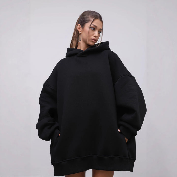 Damen Oversized Kapuzenpullover Drune