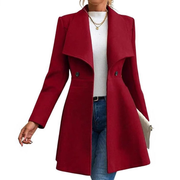 Damen schicke Übergangsjacke mit weitem Kragen Drune
