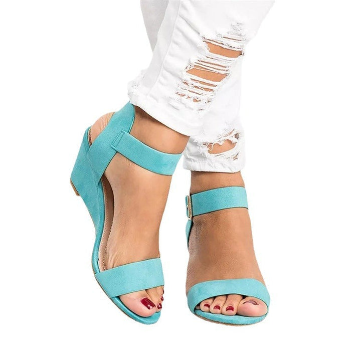 Damen Wedge-Sandalen mit verstellbarem Riemen und komfortablem Fußbett Drune