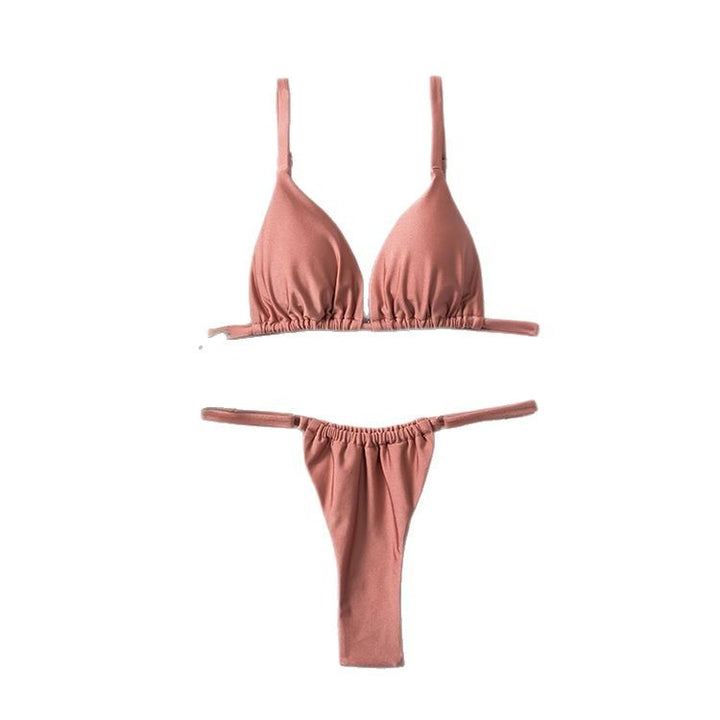 Damen Triangel-Bikini Set mit rüschendetails Drune