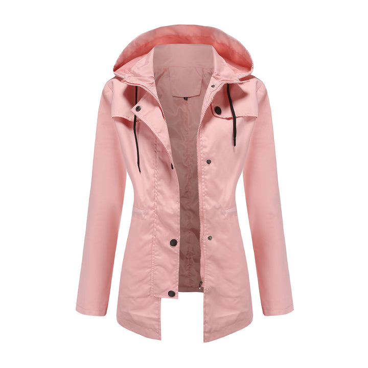 Damen wetterfeste Freizeitjacke mit verstellbarer Kapuze Drune