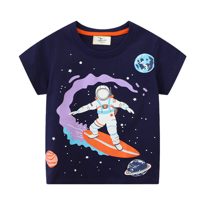 Jungen T-Shirt mit leuchtendem Weltraumdesign Drune