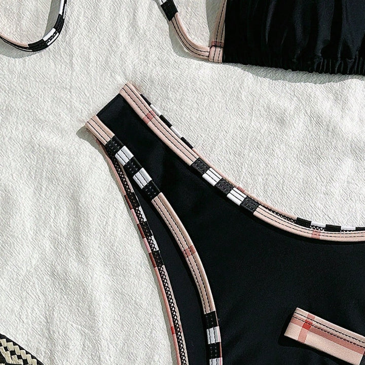 Damen Triangel-Bikini mit verstellbaren Trägern und eleganten Rüschendetails Drune