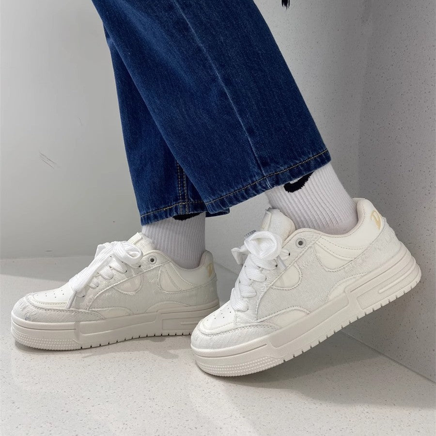 Damen Schnürsneakers mit trendigem, texturiertem Obermaterial von Drune