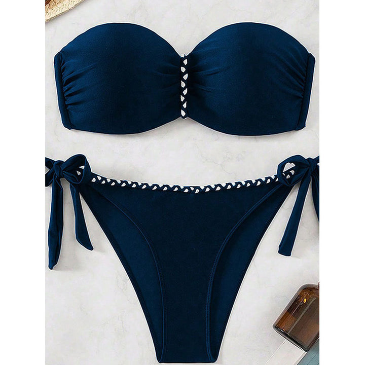 Damen Bandeau-Bikini mit elegantem Wickeldetail Drune