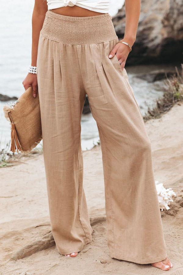 Damen weiter Sommerhose mit elastischem Bund Drune